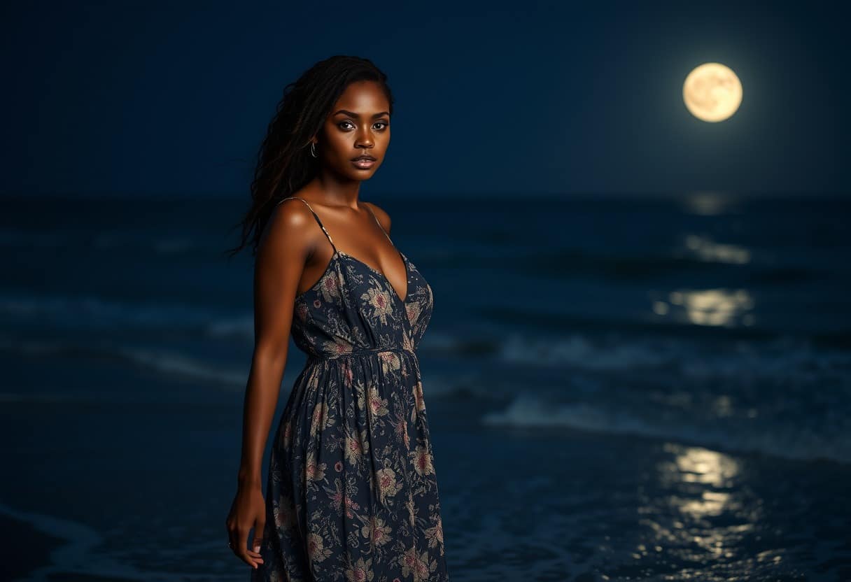 Moonlit night symbolizing desire and transformation in lunar erotica fiction